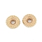 CCB Plastic Spacer Beads, Textured Disc, Golden, 8x2.5mm, Hole: 2mm