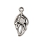 Non-Tarnish 304 Stainless Steel Pendant Cabochon Settings, Leaf, Stainless Steel Color, Tray: 4mm, 25x12x2mm, Hole: 2.2mm