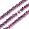 Natural Garnet Beads Strands, Faceted, Round, 3~3.5mm, Hole: 0.5mm, about 115~130pcs/strand, 14.5~16.1 inch(37~41cm)