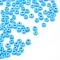 Frosted Opaque Glass Seed Beads, Round, Deep Sky Blue, 4~5x2.5~5mm, Hole: 1mm, about 4500pcs/bag, 440~450g/bag