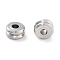 Non-Tarnish 304 Stainless Steel Beads, Grooved Beads, Column, Stainless Steel Color, 6x3mm, Hole: 1.8mm
