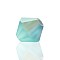 Preciosa® Crystal Beads, Czech Crystal, Bicone(451 69 302 Rondelle), 50005 20019 Caribbean Sea AB Matt, 6mm, Hole: 1mm