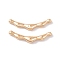 Brass Beads, Cadmium Free & Nickel Free & Lead Free, Bar, Real 18K Gold Plated, 8x30x4mm, Hole: 0.8mm