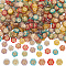 300Pcs Plating Acrylic Beads, Metal Enlaced, Flower, Mixed Color, 13x12x4mm, Hole: 1.2mm, about 1150pcs/500g