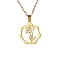 304 Stainless Steel Pendant Necklace, Golden, March Daffodil, 16.14~19.69 inch(41~50cm)