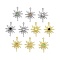 Rack Plating Alloy Cat Eye Pendants, Sun Charms, Mixed Color, 28.5x20.5x2.5mm, Hole: 1.6mm