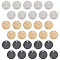 PVD Vacuum Plating 304 Stainless Steel Charms, Textured, Laser Cut, Flat Round, Mixed Color, 12x1mm, Hole: 1.4mm, 30pcs/box