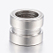Tarnish Resistant 304 Stainless Steel Tube Beads, Stainless Steel Color, 10x8mm, Hole: 7mm