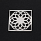 Tarnish Resistant 201 Stainless Steel Filigree Joiners Links, Laser Cut, Square with Flower of Life, Stainless Steel Color, 18x18x1mm
