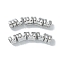 Brass Beads, Cadmium Free & Nickel Free & Lead Free, Real Platinum Plated, 7.5~8.5mm wide, 28.5~29.5mm long, 5.5mm thick, hole: 3.5mm.