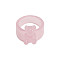 Bear Resin Band Rings, Misty Rose, Inner Diameter: 17mm