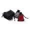 Organza Gift Bags with Drawstring, Wedding Party Christmas Favor Gift Bags, Organza Pouches for Potpourri, Black, 9x7cm