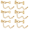 Beebeecraft 1 Box 8Pcs Layering Clasp 18K Gold Plated Multi Strand Triple Layered Necklaces Clasps Adjustable Chain Connectors with Lobster Claw Clasps for DIY Jewelry Making