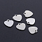 Non-Tarnish 201 Stainless Steel Laser Cut Charms, Blank Stamping Tag, Heart, Stainless Steel Color, 9.5x9.5x1mm, Hole: 1.2mm