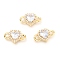 Brass Links Connectors, with Cubic Zirconia, Long-Lasting Plated, Heart, Real 18K Gold Plated, Clear, 12x20x5.5mm, Hole: 3.3x3mm