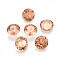 Diamond Shaped Cubic Zirconia Pointed Back Cabochons, Faceted, Sandy Brown, 10mm