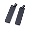 304 Stainless Steel Pendants, Stamping Blank Tag, Rectangle, Black, 41x10x1.4mm, Hole: 4x7mm