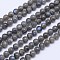 Natural Labradorite Round Bead Strands, 8mm, Hole: 1mm, about 48pcs/strand, 38cm