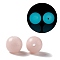 Luminous Candy Color Glass Bead, Glow in the Dark,  Round, Pink, 8mm, Hole: 1.3mm