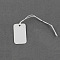 Paper Price Cards, Can be tied on the products, Rectangle, White, 25x15x0.3mm