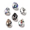 K9 Glass, Imitation Czech Rhinestone, Teardrop, Mixed Color, 8x6x3.5mm