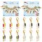 Alloy Enamel Pendant Locking Stitch Markers, Zinc Alloy Lobster Claw Clasps Stitch Marker, Mixed Color, 4.1cm, 3pcs/color, 4 colors, 12pcs/set