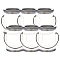 PVC Portable Visual Cylinder, with Tinplate Lid and Handle, Column, Clear, 2-1/8x2-5/8 inch(5.3x6.8cm)