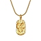 Constellations Cubic Zirconia Pendant Necklace, with Golden Stainless Steel Round Snake Chains, Gemini, 17.72 inch(45cm)