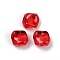 Transparent Glass Beads, Nuggets, Baking Paint, Red, 10.5x12x8mm, Hole: 1mm