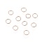 304 Stainless Steel Open Jump Rings, Rose Gold, 24 Gauge, 4x0.5mm, Inner Diameter: 3mm