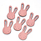 Faux Suede Patches, Costume Ornament Accessories, for Magic Tape Hair Clip Making, Rabbit, Pink, 53x28x3mm