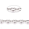 Tarnish Resistant 304 Stainless Steel Coffee Bean Chains, with Spool, Unwelded, Stainless Steel Color, Links: 6x3x1mm and 7.5x5x1.5mm, about 32.8 Feet(10m)/roll