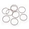 Brass Linking Rings, Nickel Free, Red Copper, 25x0.7~1mm