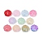 Transparent Glass Beads, Peking Opera Mask, Baking Paint, Mixed Color, 17x18x8mm, Hole: 1.2mm