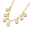 Brass Pendant Necklaces, Virgencita Necklaces, with Paperclip Chains and Lobster Claw Clasp, Oval with Virgin Mary, Real 18K Gold Plated, 17.36 inch(44.1cm)