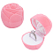 Rose Velvet Jewelry Boxes, for Rings, Earrings, Pearl Pink, 5.1x5cm