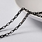 304 Stainless Steel Box Chains, Unwelded, with Spool, Electrophoresis Black, 4x2x1mm, about 65.61 Feet(20m)/roll