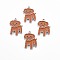 Rack Plating Alloy Enamel Pendants, Lead Free & Nickel Free & Cadmium Free, Tedddy Dog, Chocolate, 28.5x19.5x2mm, Hole: 2mm