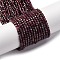 Natural Garnet Beads Strands, Cube, 2.5x2.5x2.5mm, Hole: 0.5mm, about 152pcs/strand, 14.96''(38cm)