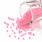 11/0 Grade A Round Glass Seed Beads, Transparent Inside Colours, Luster Plated, Pearl Pink, 2.3x1.5mm, Hole: 1mm, about 48500pcs/pound