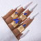 Alloy Finger Rings Sets, with Rhinestone & Resin, Golden, Inner Diameter: 17mm