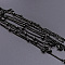 1.5mm Unisex 304 Stainless Steel Satellite Chains Necklaces, Black, 15.75 inch(40cm), Bead: 3.5mm