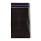 PVC Zip Lock Bags, Rectangle Packaging Bags, Top Self Seal Pouches, Black, 15x8cm, Unilateral Thickness: 7.8 Mil(0.2mm)