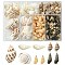 Natural Spiral Shell Beads, Mixed Shapes, Mixed Color, 159Pcs~174Pcs