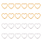 40Pcs 2 Style 304 Stainless Steel Linking Ring, Heart, Golden & Stainless Steel Color, 10.5x11.5x0.8mm, 20pcs/style