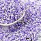 Baking Paint Glass Seed Beads, Round Hole, Peanut, Medium Purple, 4.5x2.5x2.5mm, Hole: 1mm, about 4500pcs/pound