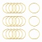 Ion Plating(IP) 304 Stainless Steel Linking Ring, Nickel Free, Round Ring, Golden, 25x0.8mm