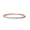 Alloy with Crystal Rhinestone Finger Rings, Rose Gold, US Size 9(18.9mm)