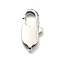 Brass Lobster Claw Clasps, Cadmium Free & Lead Free, Oval, Platinum, 26x12x4.5mm