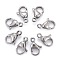 Tarnish Resistant 304 Stainless Steel Lobster Claw Clasps, Parrot Trigger Clasps, Manual Polishing, Stainless Steel Color, 12x7.5x3.5mm, Hole: 1.4mm